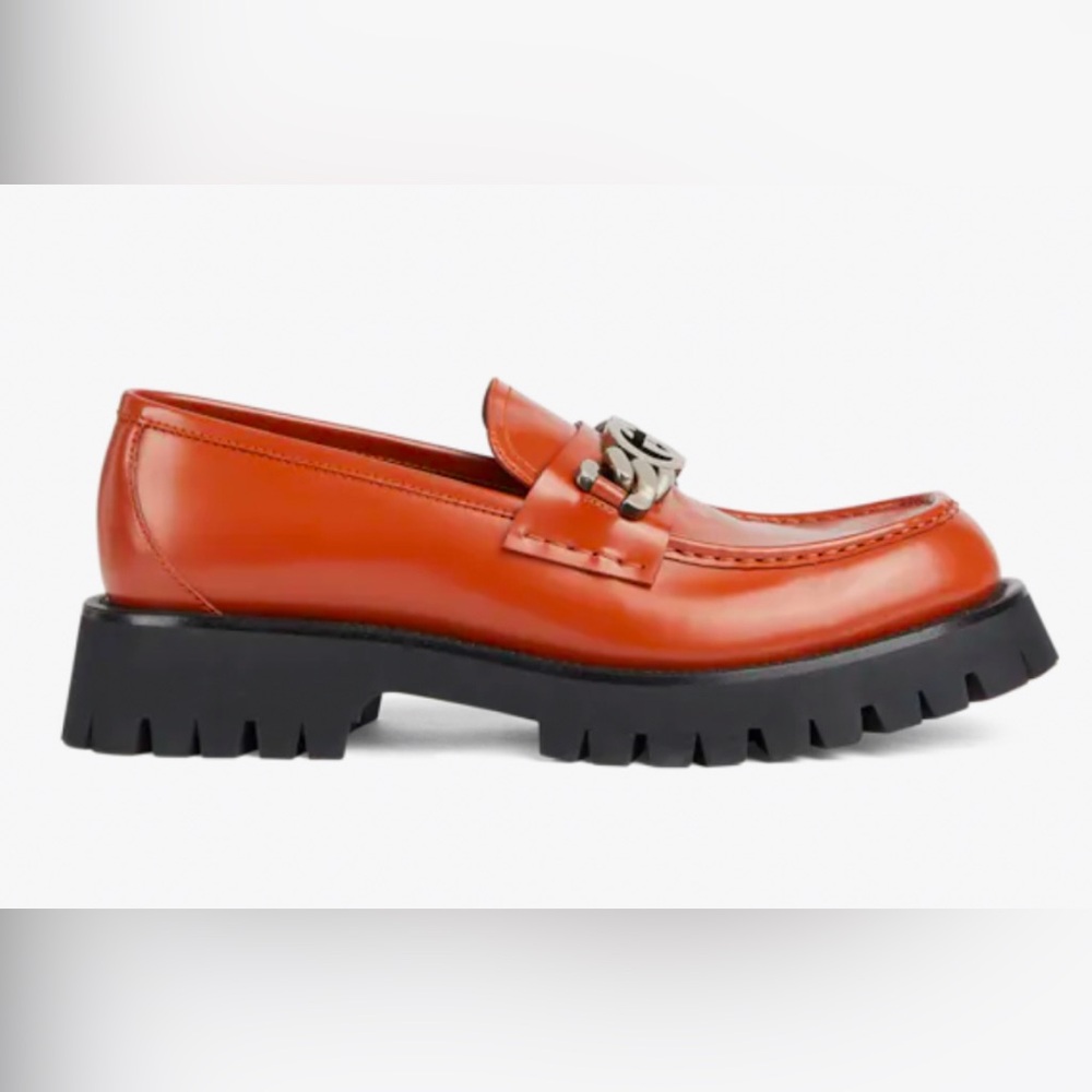 SOLD* GUCCI ~ MEN'S LOAFER WITH INTERLOCKING G ~ Brown Leather size9=9.5US